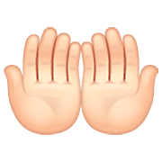 Emoji 🤲🏻 Mani Unite In Alto: Carnagione Chiara su WhatsApp 2.23.2.72.
