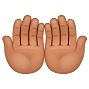 Emoji 🤲🏽 Mani Unite In Alto: Carnagione Olivastra su WhatsApp 2.23.2.72.