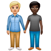 🧑🏼‍🤝‍🧑🏿 Emoji sich an den Händen haltende Personen: mittelhelle Hautfarbe, dunkle Hautfarbe WhatsApp 2.23.2.72.