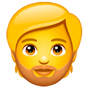 Emoji 🧔 Uomo Con La Barba su WhatsApp 2.23.2.72.