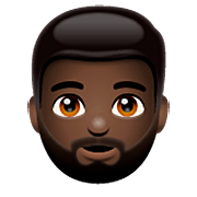 Emoji 🧔🏿 Uomo Con La Barba: Carnagione Scura su WhatsApp 2.23.2.72.