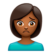 Emoji 🙍🏾 Persona Corrucciata: Carnagione Abbastanza Scura su WhatsApp 2.23.2.72.