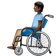 Person in manuellem Rollstuhl: dunkle Hautfarbe WhatsApp 2.23.2.72.