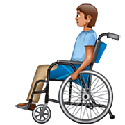 Person in manuellem Rollstuhl: mittlere Hautfarbe WhatsApp 2.23.2.72.