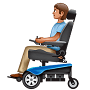 🧑🏽‍🦼 Emoji Pessoa Em Cadeira De Rodas Motorizada: Pele Morena na WhatsApp 2.23.2.72.