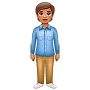 Emoji 🧍🏽 Persona In Piedi: Carnagione Olivastra su WhatsApp 2.23.2.72.
