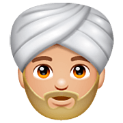 Emoji 👳🏼 Persona Con Turbante: Carnagione Abbastanza Chiara su WhatsApp 2.23.2.72.