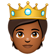 Emoji 🫅🏾 Persona Con La Corona: Carnagione Abbastanza Scura su WhatsApp 2.23.2.72.