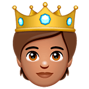 Emoji 🫅🏽 Persona Con La Corona: Carnagione Olivastra su WhatsApp 2.23.2.72.