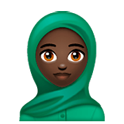🧕🏿 Emoji Frau mit Kopftuch: dunkle Hautfarbe WhatsApp 2.23.2.72.