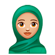 🧕🏼 Emoji Mujer Con Hiyab: Tono De Piel Claro Medio en WhatsApp 2.23.2.72.