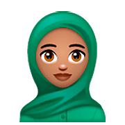 🧕🏽 Emoji Frau mit Kopftuch: mittlere Hautfarbe WhatsApp 2.23.2.72.