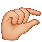 🤏🏼 Emoji Mão Beliscando: Pele Morena Clara na WhatsApp 2.23.2.72.