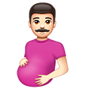 🫃🏻 Emoji Hombre Embarazado: Tono De Piel Claro en WhatsApp 2.23.2.72.