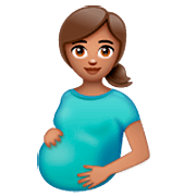 🤰🏽 Emoji schwangere Frau: mittlere Hautfarbe WhatsApp 2.23.2.72.