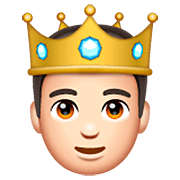 Emoji 🤴🏻 Principe: Carnagione Chiara su WhatsApp 2.23.2.72.