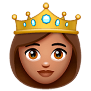 Emoji 👸🏽 Principessa: Carnagione Olivastra su WhatsApp 2.23.2.72.