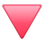 Emoji 🔻 Triangolo Rosso Con Punta Verso Il Basso su WhatsApp 2.23.2.72.