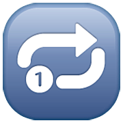 Emoji 🔂 Pulsante Di Ripetizione Della Riproduzione Di Una Traccia su WhatsApp 2.23.2.72.