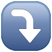 Emoji ⤵️ Freccia Curva In Basso su WhatsApp 2.23.2.72.