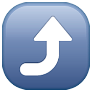 Emoji ⤴️ Freccia Curva In Alto su WhatsApp 2.23.2.72.