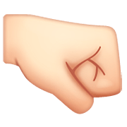 Emoji 🤜🏻 Pugno A Destra: Carnagione Chiara su WhatsApp 2.23.2.72.