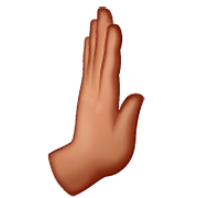 🫸🏽 Emoji Mão A Empurrar Para A Direita: Pele Morena na WhatsApp 2.23.2.72.