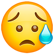 Emoji 😥 Faccina Delusa Ma Sollevata su WhatsApp 2.23.2.72.