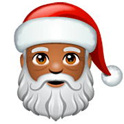 🎅🏾 Emoji Papai Noel: Pele Morena Escura na WhatsApp 2.23.2.72.