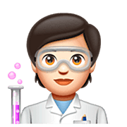 Emoji 🧑🏻‍🔬 Persona Che Lavora In Campo Scientifico: Carnagione Chiara su WhatsApp 2.23.2.72.