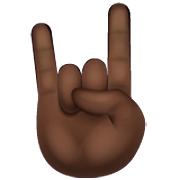 🤘🏿 Emoji Saudação Do Rock: Pele Escura na WhatsApp 2.23.2.72.