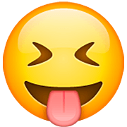 Emoji 😝 Faccina Con Un Gran Sorriso Che Mostra La Lingua su WhatsApp 2.23.2.72.