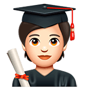 Emoji 🧑🏻‍🎓 Studente: Carnagione Chiara su WhatsApp 2.23.2.72.