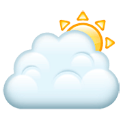 🌥️ Emoji Sol Detrás De Una Nube Grande en WhatsApp 2.23.2.72.