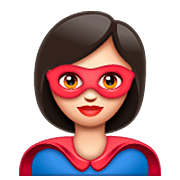🦸🏻 Emoji Super-herói: Pele Clara na WhatsApp 2.23.2.72.