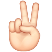 ✌🏻 Emoji Mão Em V De Vitória: Pele Clara na WhatsApp 2.23.2.72.