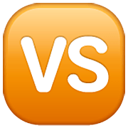 🆚 Emoji Großbuchstaben VS in orangefarbenem Quadrat WhatsApp 2.23.2.72.