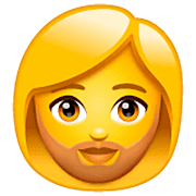 🧔‍♀️ Emoji Mulher: Barba na WhatsApp 2.23.2.72.