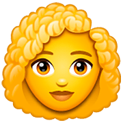 👩‍🦱 Emoji Frau: lockiges Haar WhatsApp 2.23.2.72.