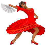 💃🏾 Emoji Mulher Dançando: Pele Morena Escura na WhatsApp 2.23.2.72.