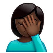 Emoji 🤦🏿‍♀️ Donna Esasperata: Carnagione Scura su WhatsApp 2.23.2.72.