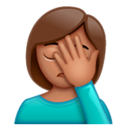 Emoji 🤦🏽‍♀️ Donna Esasperata: Carnagione Olivastra su WhatsApp 2.23.2.72.