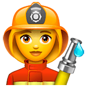 Emoji 👩‍🚒 Pompiere Donna su WhatsApp 2.23.2.72.