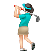 Emoji 🏌🏻‍♀️ Golfista Donna: Carnagione Chiara su WhatsApp 2.23.2.72.