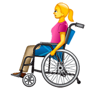 Frau in manuellem Rollstuhl WhatsApp 2.23.2.72.