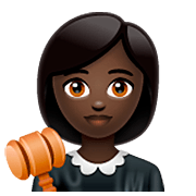 Emoji 👩🏿‍⚖️ Giudice Donna: Carnagione Scura su WhatsApp 2.23.2.72.