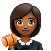 Emoji 👩🏾‍⚖️ Giudice Donna: Carnagione Abbastanza Scura su WhatsApp 2.23.2.72.