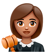 Emoji 👩🏽‍⚖️ Giudice Donna: Carnagione Olivastra su WhatsApp 2.23.2.72.