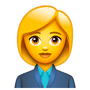 Emoji 👩‍💼 Impiegata su WhatsApp 2.23.2.72.