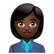 👩🏿‍💼 Emoji Oficinista Mujer: Tono De Piel Oscuro en WhatsApp 2.23.2.72.